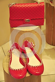 Red luxury fashion in Italy