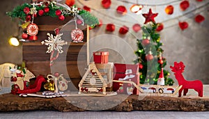 Red Magic Worlds Custommade wood and Christmas magic
