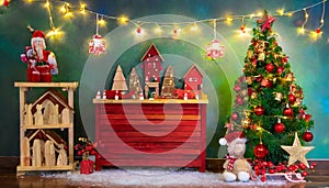 Red Magic Worlds Custommade wood and Christmas magic