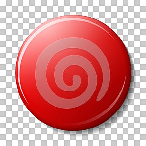 Red magnet with shadow and color reflex, highlights isolated on transparancy background. photo