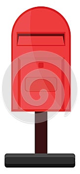 Red mail box, icon