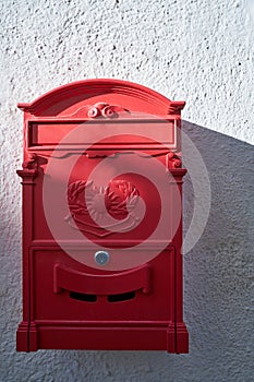 red mailbox in albayzin