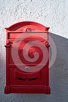 red mailbox in albayzin photo