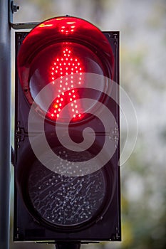Red man Traffic lights, traffic sign for pedestrians on background
