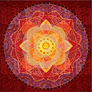 Red mandala photo