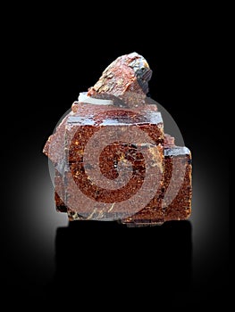 Red mangano tantalite crystal from kunar province of afghanistan photo