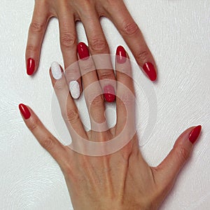 Red manicure