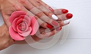 Red manicure