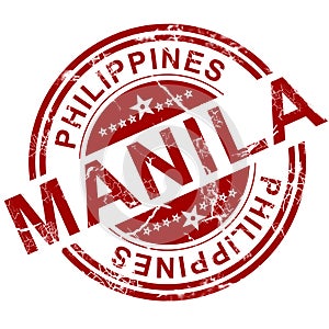 Red Manila stamp