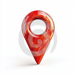 Red Map Location Pointer Navigation GPS Icon