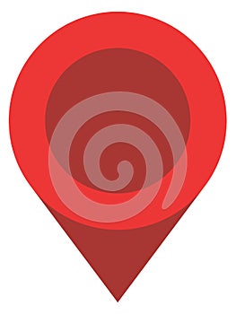 Red map pin. Location pointer. Geo sign
