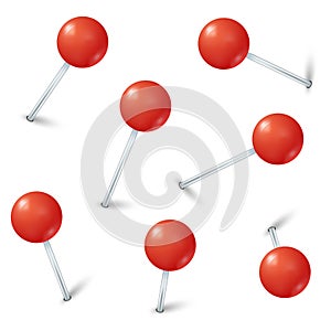 Red map pin markers vector collection