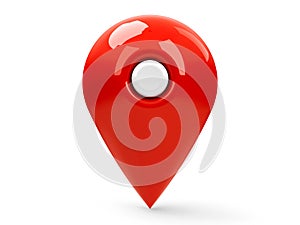 Red map pointer blank 3