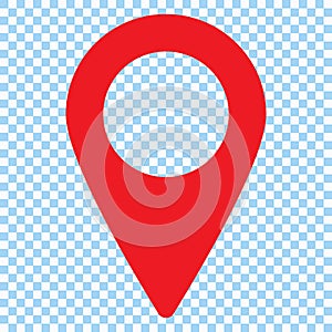 Red maps pin. Location map icon. Location pin. Pin icon vector.