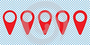 Red maps pin. Location map icon. Location pin. Pin icon vector.