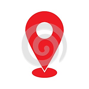 Red maps pin. Location map icon. Location pin. Pin icon vector.