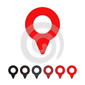 Red maps pin. Location map icon. Location pin. Pin icon vector.