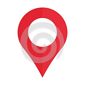 Red maps pin. Location map icon. Location pin. Pin icon vector.