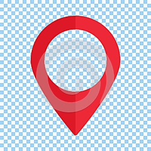 Red maps pin. Location map icon. Location pin. Pin icon vector.