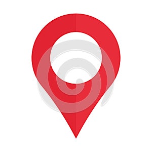 Red maps pin. Location map icon. Location pin. Pin icon vector. photo