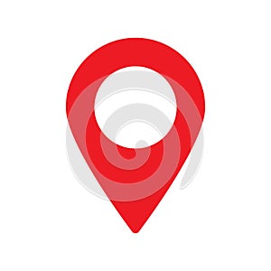 Red maps pin. Location map icon. Location pin. Pin icon vector.