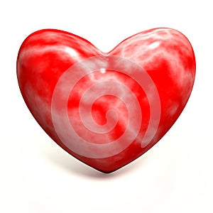 Red marble heart