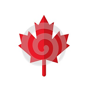 red marble leaf icon. vector illustration