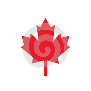 Red marble leaf icon. vector illustration