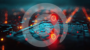 Red Marker on Computer Keyboard