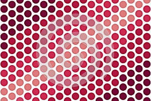 Red maroon circular dot pattern on textured background. Abstract design concept