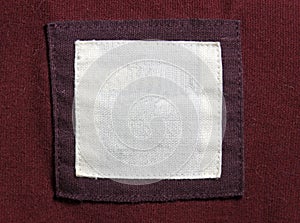Red and Maroon Shirt Label
