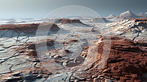 red Mars Planet Polar