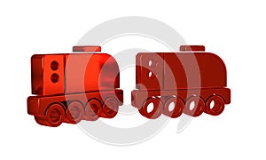 Red Mars rover icon isolated on transparent background. Space rover. Moonwalker sign. Apparatus for studying planets