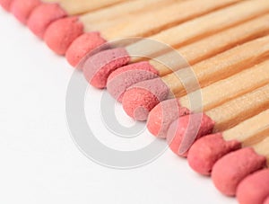 Red matches close-up