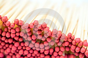 Red Matchsticks Closeup