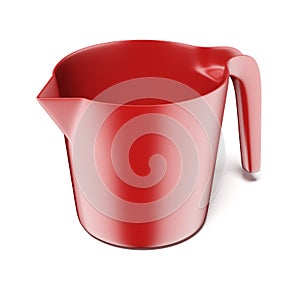 Red measuring plastic bowl