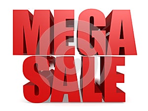 Red mega sale word