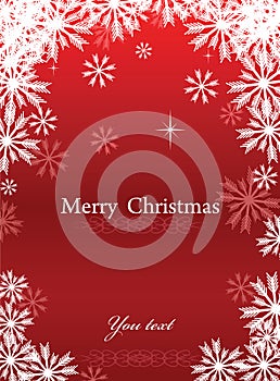 Red Merry Chrismas background