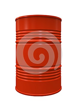 Red Metal barrel isolated