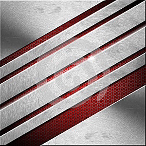 Red and Metal Business Background - Diagonals