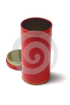 Red Metal Container