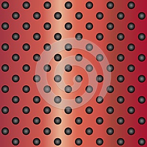 Red metal stainless steel aluminum perforated pattern texture mesh background