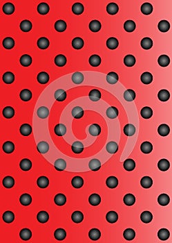 Red metal stainless steel aluminum perforated pattern texture mesh background