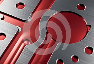 Red metal Technology Background