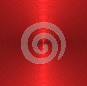 Red metal texture with concentric circular pattern
