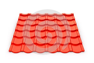 Red metal tile sheet