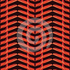 Red metal wave pattern