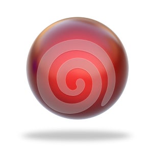Red metallic sphere