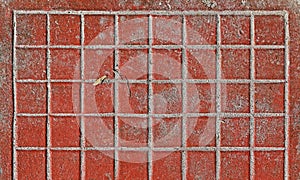 Red metallic surface texture pattern background, Rio de Janeiro