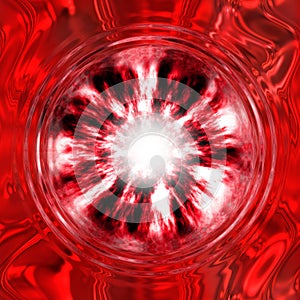 Red metallic wormhole photo